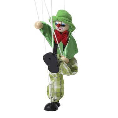 Marionette Puppets Clown Doll String Puppets Hand Marionette Puppet Teens Adult Wooden MarionetteInteractive Puppets Dolls String Puppet Doll Hand Puppet