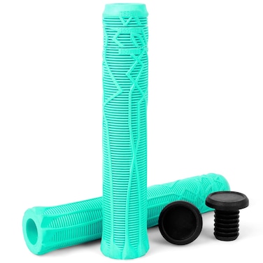 Limit Pro Scooter Grips Soft Longneck 150/165/180mm with Easy Cutting Lines for Pro Trick Scooters and BMX Handlebars (Cyan)
