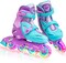 LOCAVUN Adjustable Light up Inline Skates for Kids, Better Protection Hard Shell Fitness Skates for Girls and Boys (Purple, Medium - (US 13C-3Y))