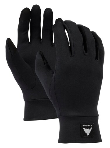 Burton Touchscreen Glove Liners, True Black, ML