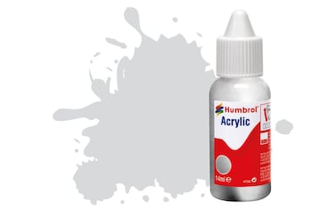 Humbrol Acrylic Paint Dropper Bottle Color No. 11 Silver Metallic 14ml DB011