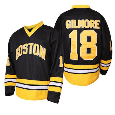 MESOSPERO Happy Gilmore 18 Adam Sandler 1996 Black Ice Hockey Jersey Men (Black, X-Large, x_l)
