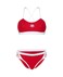 ARENA Women's Standard Performance Icons Solid Cross Back Bikini, Red/White, 24