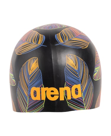 Arena Unisex Adult Poolish Molded Silicone Swim Cap for Training and Racing, One Size Fits Most, Falling Leaves