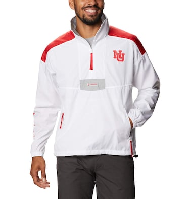 Columbia Men's Riptide Anorak Jacket , NEB - White/Bright Red/Columbia Grey, X-Large