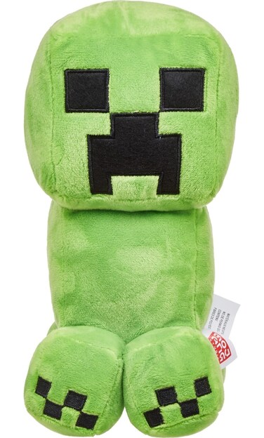 Mattel Minecraft Basic 8-inch Plush Creeper Stuffed Animal Figure, Soft Doll Inspired by Video Game Character