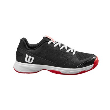 Wilson Rush Pro Jr L Tennis Shoe, Black/Wilson Red/White, Size 5