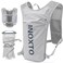 INOXTO Running Hydration Vest Backpack,Lightweight Insulated Pack with 1.5L Water Bladder Bag Daypack for Hiking Trail Running Cycling Race Marathon for Women Men (Light Gray)