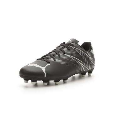 PUMA Mens Attacanto Firm, Artificial Ground Soccer Cleat, PUMA Mens Black-Silver Mist, 9