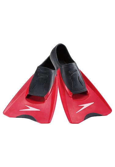 Speedo unisex adult Swim Training Switchblade Fin, Black/Red, L - Men s Shoe size 9-10 Women Shoe 11-12 US