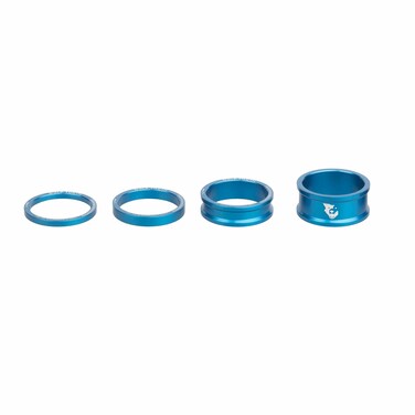 Wolf Tooth Precision Anodized Headset Spacers (Blue, 3, 5, 10, &amp; 15mm)