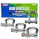 Premium Stainless Steel D-Ring Shackles, Marine Grade, 4-Pack, 5/16" Mini Bow or Clevis Anchor Shackle for Boat, Sailboat, Chain, Rigging Clasp