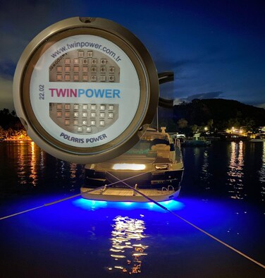 twinpower Underwater Boat Led Light IP68 4500lm 42Led white 3030LED (BLUE-BLUE)
