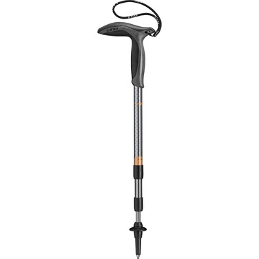 LEKI Super Micro Aluminum Adjustable Lightweight Walking Pole (Single) for Trekking &amp; Hiking - Black-Anthracite-Copper - 90-120 cm