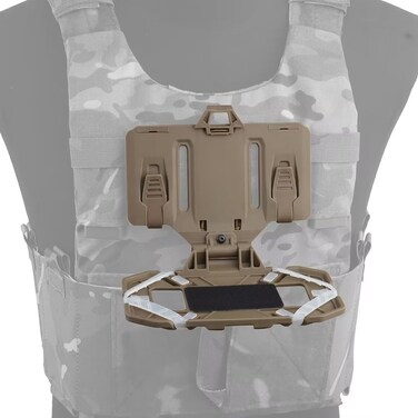 SINAIRSOFT Tactical Plate Carrier Vest Attachments MOLLE Phone Chest Mount Phone Holder Folded Navigation Board