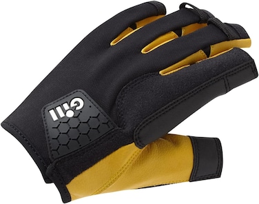 Gill Pro Sailing Gloves - Short Finger with 3/4 Length Fingers for Sailing, Paddle &amp; Board Sports, Kayaking or Windsurfing