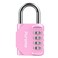 Puroma 1 Pack Combination Lock 4 Digit Locker Lock Outdoor Waterproof Padlock for School Gym Locker, Sports Locker, Fence, Toolbox, Gate, Case, Hasp Storage (Pink)