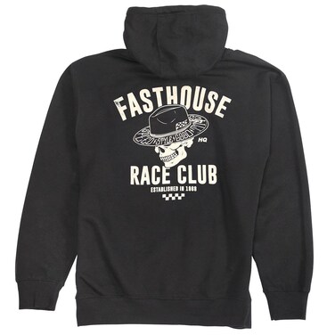 FASTHOUSE HQ Club Hooded Pullover (Black, Large)