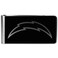 NFL Siskiyou Sports Mens Los Angeles Chargers Black and Steel Money Clip One Size Black