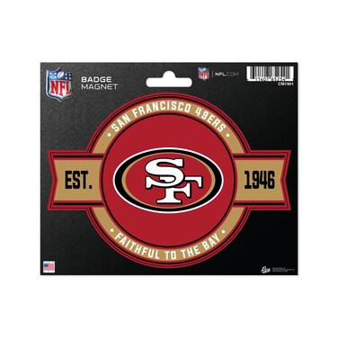 Rico Industries NFL Football San Francisco 49ers Standard Badge Magnet - for Car, Fridge