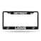 Rico Industries NFL Football Detroit Lions Standard Black Chrome Frame with Plastic Inserts 12" x 6" Car/Truck Auto Accessory