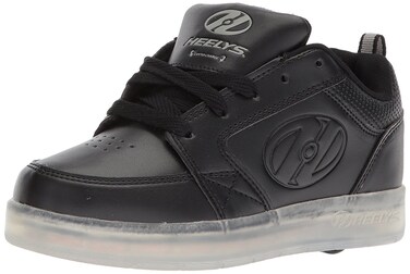 Heelys Unisex-Kids Premium Lo Wheeled Heel Shoe,black,7 M US Little Kid