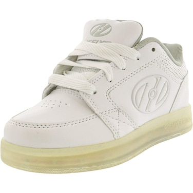 Heelys Unisex-Kids Premium Lo Wheeled Heel Shoe,white,6 M US Little Kid