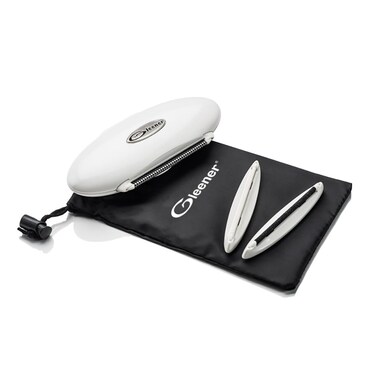 GLEENER Compact Battery-Free Fabric Shaver &amp; Lint Remover   Adjustable On The Go Portable Clothes Shaver, Sweater Shaver depiller for Upholstery, Cashmere, Wool, linens (White in Box)