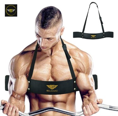 Arm Blaster for Biceps &amp; Triceps Dumbbells &amp; Barbells Curls Muscle Builder Bicep Isolator for Big Arms Bodybuilding &amp; Weight Lifting Support for Strength &amp; Muscle Gains by Be Smart (Black)