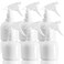 Youngever 6 Pack Empty Plastic Spray Bottles, White Spray Bottles for Hair and Cleaning Solutions (500ML)