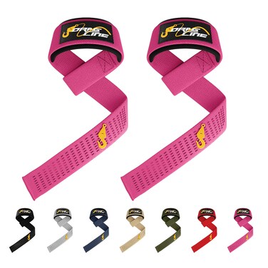 Dragline Lifting Straps, Wrist Straps for Weightliftig, Lifting Straps for Weighlifting, Deadlift Straps with Anti-Skid Silicone Gym Straps Weight Lifting Straps for Men and Women (Pink)
