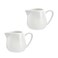 CHOOLD 2 pcs Mini White Ceramic Creamer with Handle, Coffee Milk Creamer Pitcher - White - 3 oz