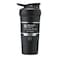 BlenderBottle Strada Shaker Cup Insulated Stainless Steel Water Bottle with Wire Whisk, 24-Ounce, Black