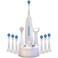 Cybersonic Classic Electric Toothbrush, Rechargable Power Toothbrush with Complete Dental Care Kit including Tongue Scraper and Floss Heads + 6 Replacement Brush Heads