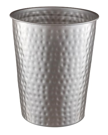 Monarch Abode 19428 Hand Hammered Metal Wastebasket Trash Can for Home Office &amp; Bedroom - Decorative Wastebasket - Metal Bathroom Trash Can - Bathroom Trash Can - Rust Resistance Metal Waste Basket