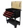 Tzou Tool Chest with Casters Large Capacity Utility Industrial Service Cart Rolling Tool Cart for Mechanics Warehouse Garage Black