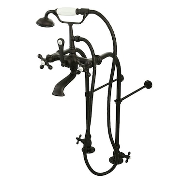 Kingston Brass CC57T455MX Vintage Clawfoot Tub Faucet Package, 7-Inch Center, Oil Rubbed Bronze
