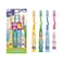 GuruNanda Kids Toothbrush with Suction Cup &amp; Fun Animal Designs - Soft Bristles for Healthy Gums- Non-Slippery &amp; Mess-Free Toothbrush, 3+ Age- 4 Count
