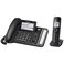 Panasonic 2-Line Corded/Cordless Phone System with 1 Handset - Answering Machine, Link2Cell, 3-Way Conference, Call Block, Long Range DECT 6.0, Bluetooth - KX-TG9581B (Black)