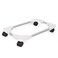 Liitrton Mobile CPU Stand Adjustable Computer Tower Stand with 4 Caster Wheels Fits Most PC (White)