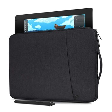 Portable Graphics Drawing Tablet Sleeve Case for Huion KAMVAS Pro 13 GT-133, Huion Inspiroy Q11K/ Inspiroy H1161, VEIKK A15, Xp-Pen Artist 12/ Artist 13.3 Pro Bag(Black)