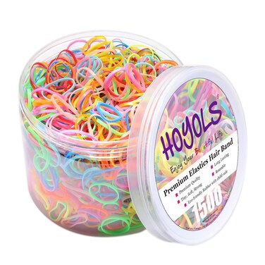 HOYOLS Baby Hair Ties Rubber Bands for Toddler Infants Kids Girls Thin Small Hair Elastics TPU 1500 Piece Pack
