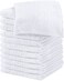 Utopia Towels 12 Pack Cotton Washcloths Set - 100% Ring Spun Cotton, Premium Quality Flannel Face Cloths, Highly Absorbent and Soft Feel Fingertip Towels (White)