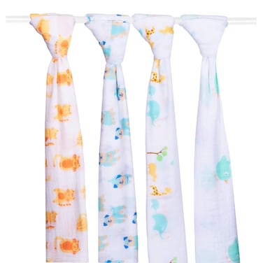 Ana Baby Extra Large Super Soft Muslins - Animal Designs - Gift