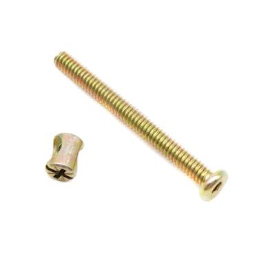 binifiMux 15-Pack Imperial 1/4-20" Hex Socket Cap Crib Screws Barrel Nuts Set for Furniture Chairs Cot Bunk Bed Zinc Plated (2 Inch)