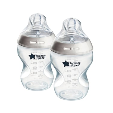 Tommee Tippee Baby Bottles, Natural Start Anti-Colic Baby Bottle with Slow Flow Breast-Like Nipple, 9oz, 0m+, Self-Sterilizing, Baby Feeding Essentials, Pack of 2