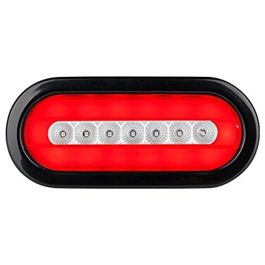 Lumitronics RV HALO LED 6" Waterproof Sealed Oval Stop/Tail Light - DOT Compliant (Clear)