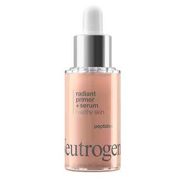 Neutrogena Healthy Skin Radiant Booster Primer &amp; Serum, Skin-Evening Serum-to-Primer with Peptides &amp; Pearl Pigments, Evens the Look of Skin's Tone &amp; Smooths Texture, 1.0 fl. oz