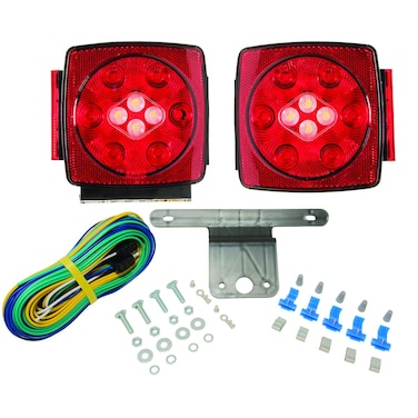 Blazer International C7425 LED Square Trailer Light Kit with Integrated Back-Up Lights