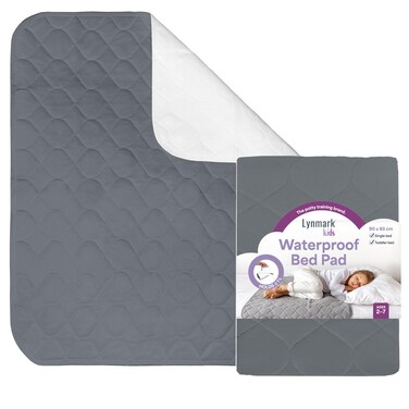 Potty Training Bed Pads for Waterproof Protection  Protector Best for Potty Training &amp; Bed Wetting Toddlers &amp; Children  Absolute Lifesaver for Your Mattress &amp; Sheet  Lynmark&reg; Grey 1 Pack, 33" x 27